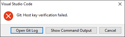 git error host key verification failed