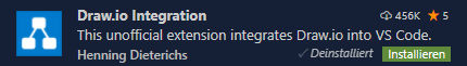 Search and find the extension 'Draw.io Integration'